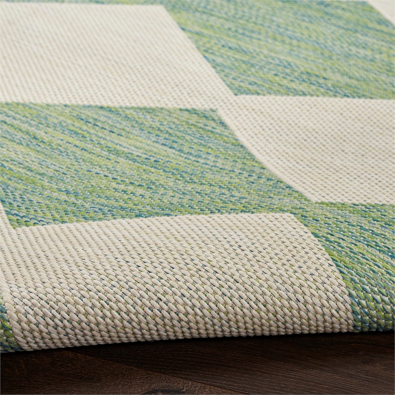 Nourison Home Positano 5' x 7' Fabric Blue Green Area Rug