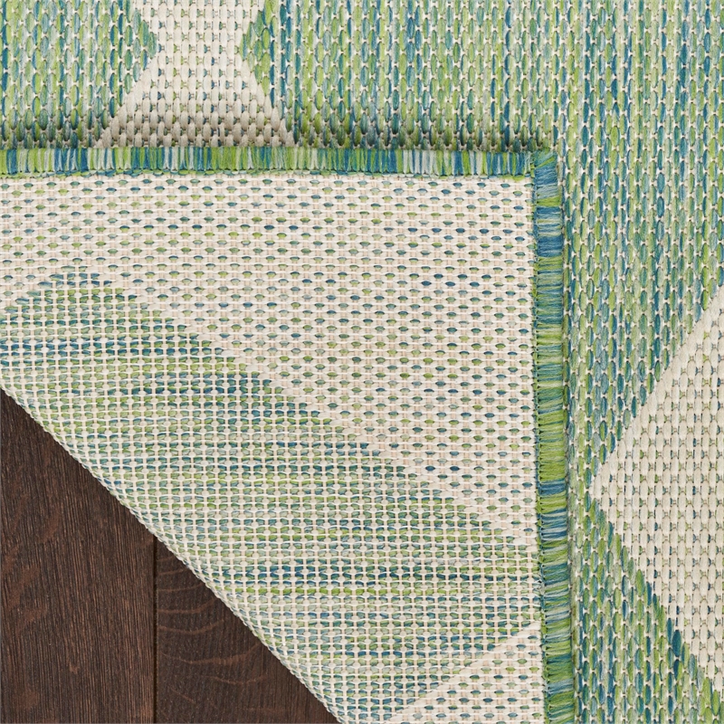 Nourison Home Positano 5' x 7' Fabric Blue Green Area Rug