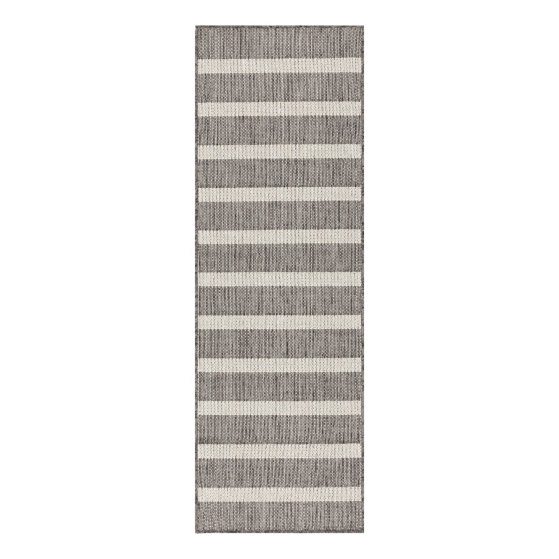 Nourison Home Positano 6' Runner Fabric Charcoal Ivory Area Rug