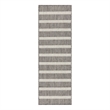 Nourison Home Positano 6' Runner Fabric Charcoal Ivory Area Rug