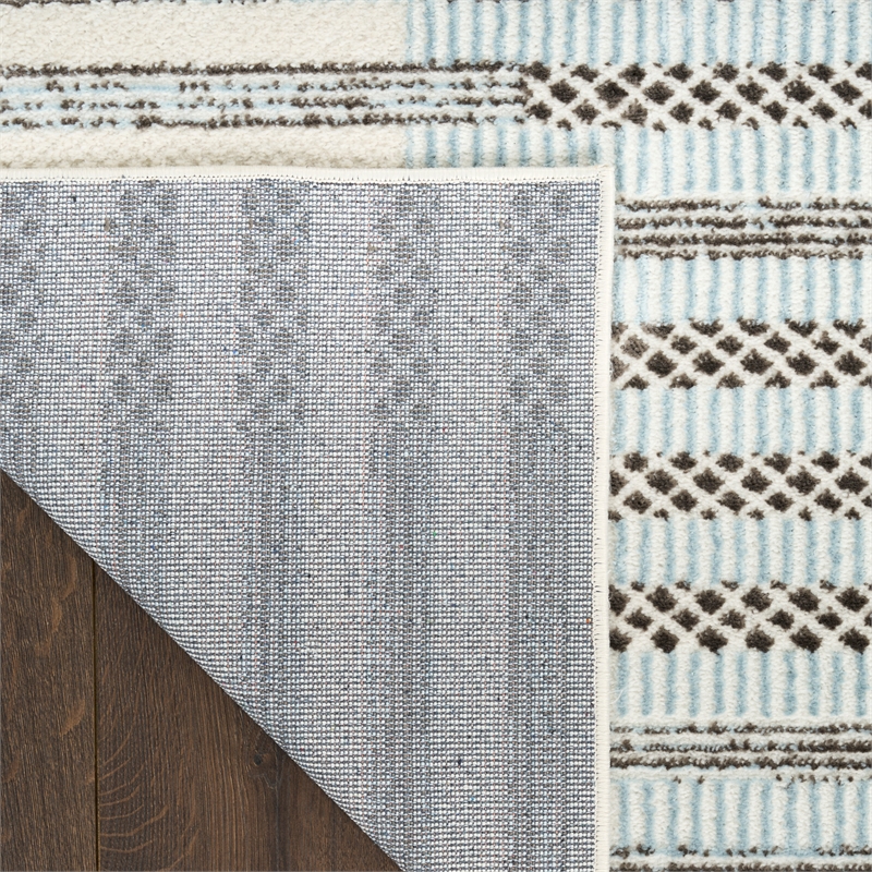 Nourison Home Nordic 8' x 10' PolyesterIvory Blue Area Rug