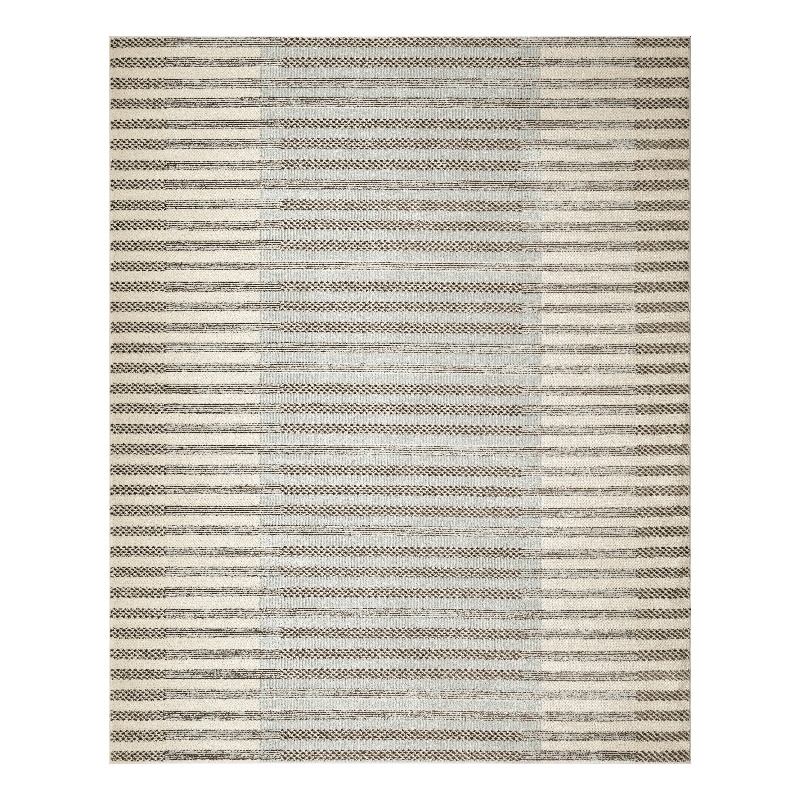 Nourison Home Nordic 8' x 10' PolyesterIvory Blue Area Rug