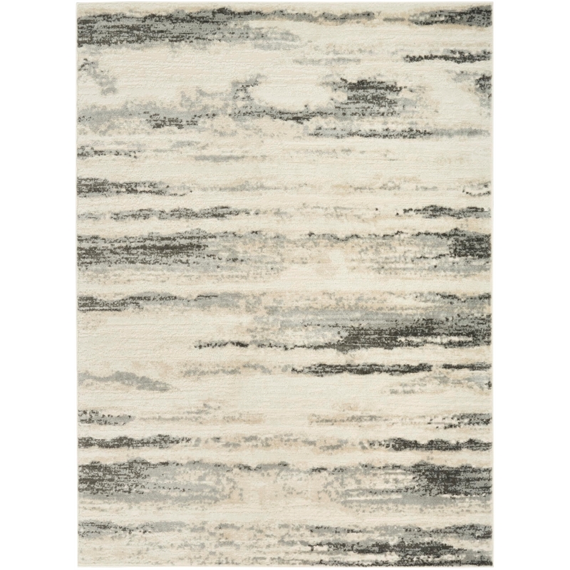 Nourison Home Serenity Home 6' x 9' Polyester Grey Multicolor Area Rug