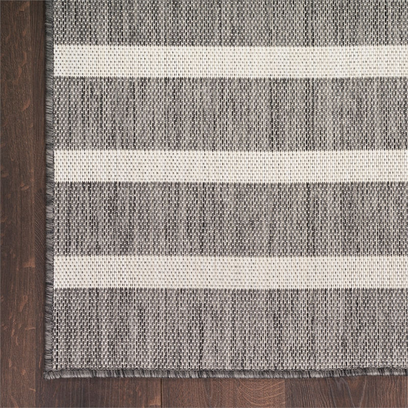 Nourison Positano 7' x 10' Fabric Charcoal Ivory Area Rug