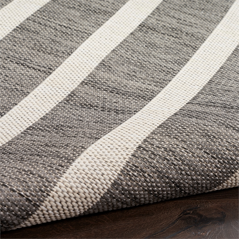 Nourison Positano 7' x 10' Fabric Charcoal Ivory Area Rug