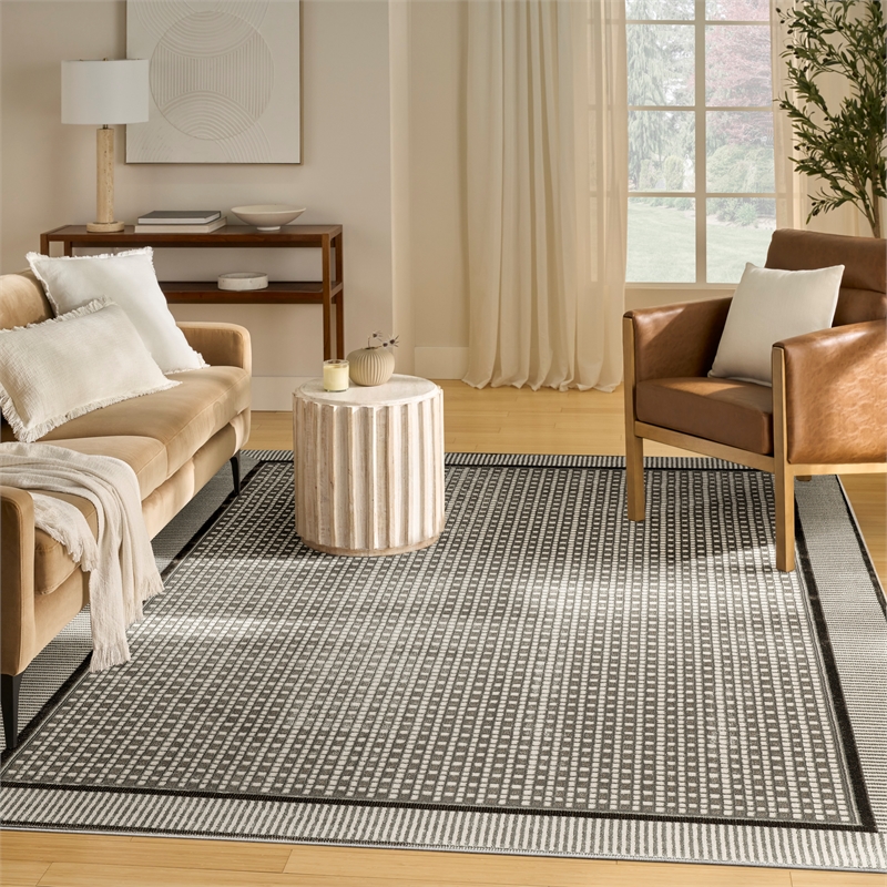 Nourison Home Nordic 8' x 10' Polyester Ivory Grey Area Rug