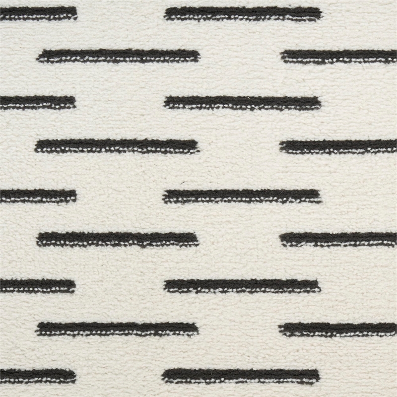 Nourison Home Nordic 8' x 10' Polyester Ivory Black Area Rug