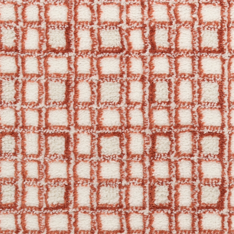 Nourison Home Nordic 6' Runner Polyester Brick Ivory Area Rug