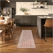 Nourison Home Nordic 6' Runner Polyester Brick Ivory Area Rug