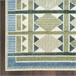 Nourison Home Nordic 6' Runner Polyester Green Blue Area Rug