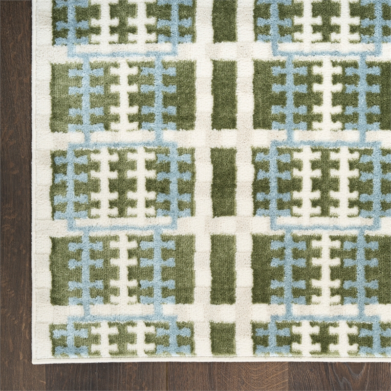 Nourison Home Nordic 4' x 6' PolyesterBlue Green Area Rug
