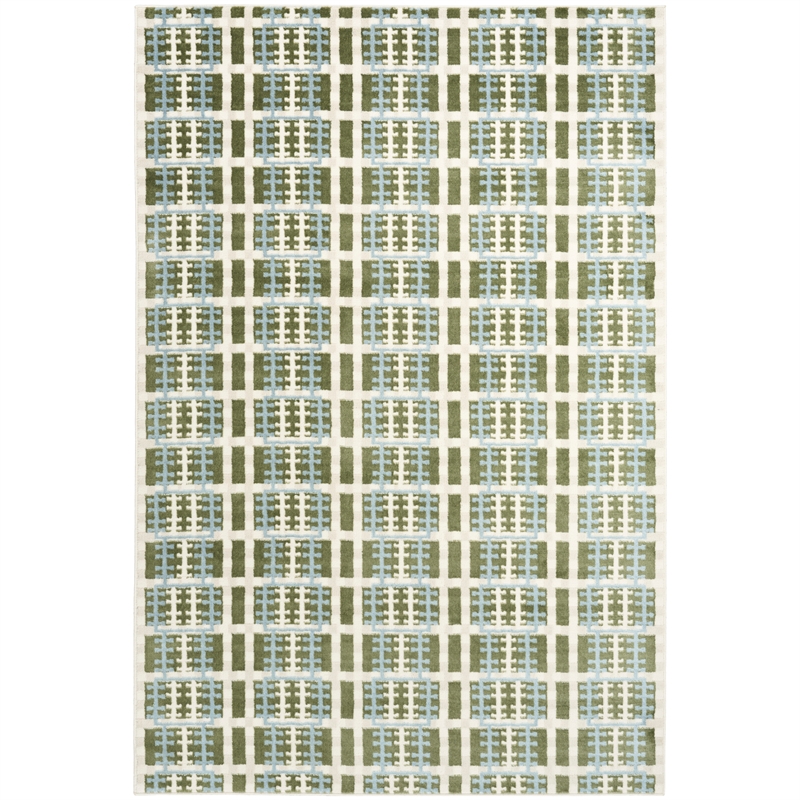 Nourison Home Nordic 4' x 6' PolyesterBlue Green Area Rug