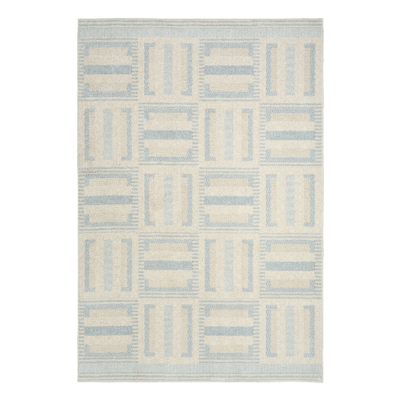 Nourison Home Nordic 4' x 6' PolyesterIvory Blue Area Rug