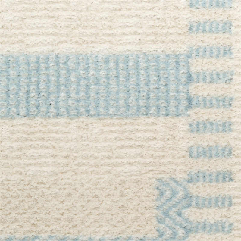 Nourison Home Nordic 8' x 10' Polyester Ivory Blue Area Rug