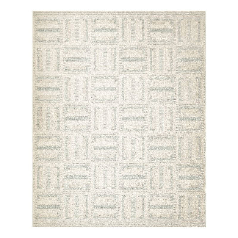 Nourison Home Nordic 8' x 10' Polyester Ivory Blue Area Rug