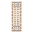 Nourison Home Nordic 6' Runner Polyester Ivory Rust Area Rug