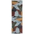 Nourison Home Nordic 6' Runner Polyester Blue Multicolor Area Rug