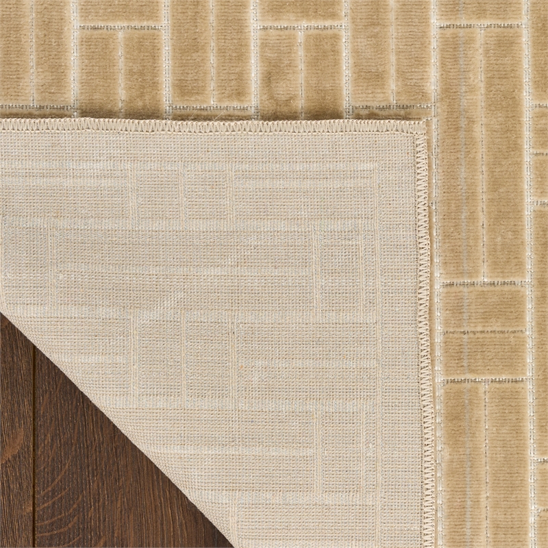 Nourison Home Washable Charm 4' x 6' Polyester Beige Ivory Area Rug