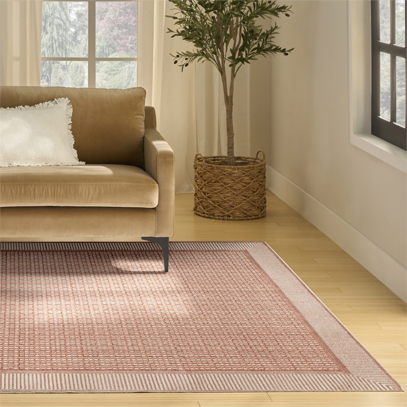 Nourison Home Nordic 8' x 10' Polyester Brick Ivory Area Rug