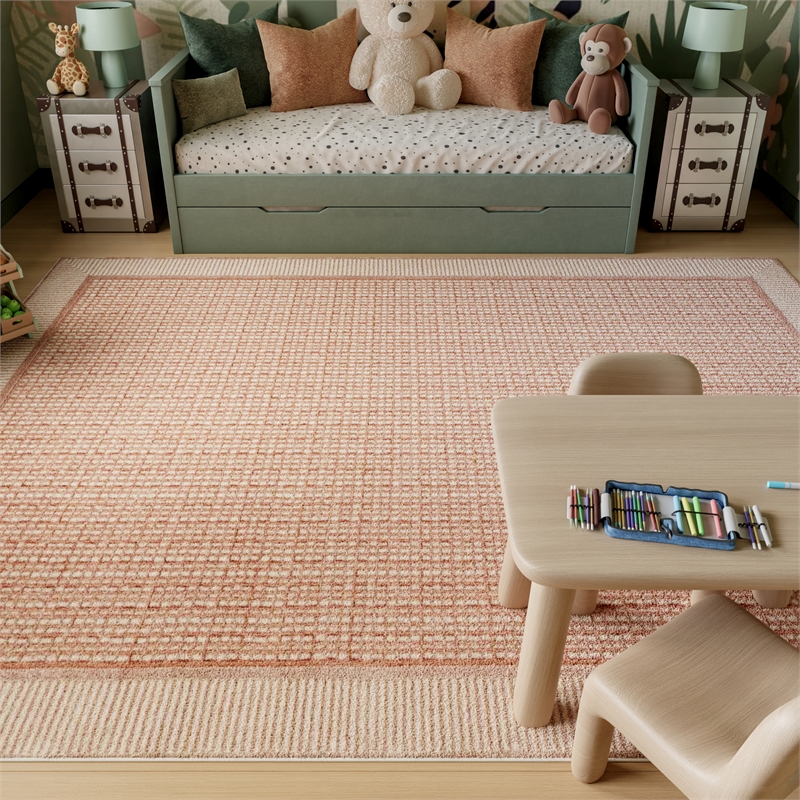 Nourison Home Nordic 8' x 10' Polyester Brick Ivory Area Rug