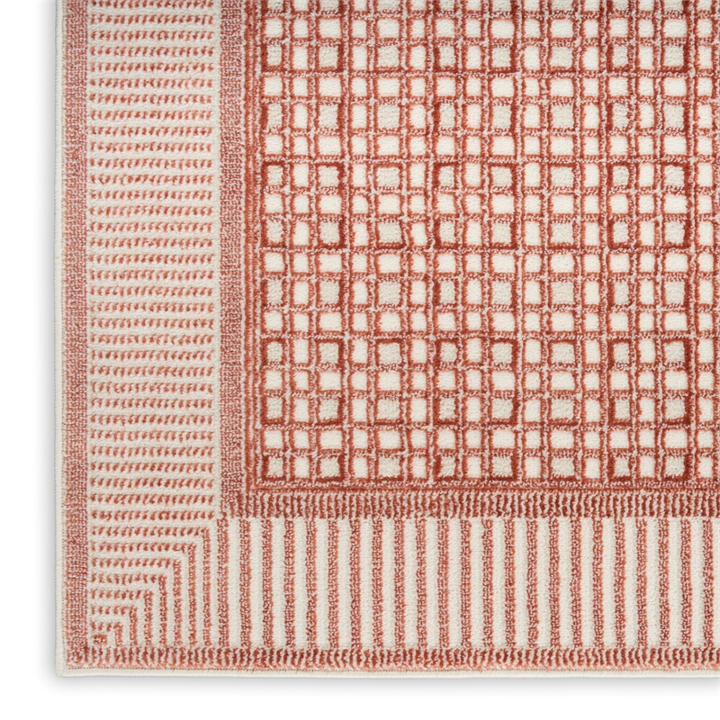 Nourison Home Nordic 8' x 10' Polyester Brick Ivory Area Rug
