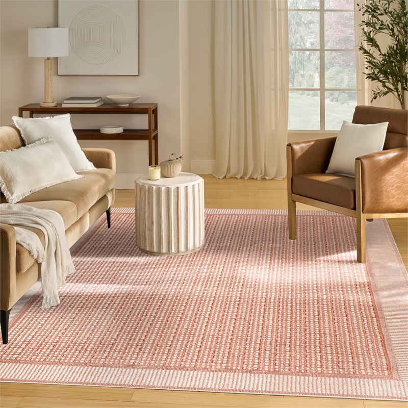 Nourison Home Nordic 8' x 10' Polyester Brick Ivory Area Rug