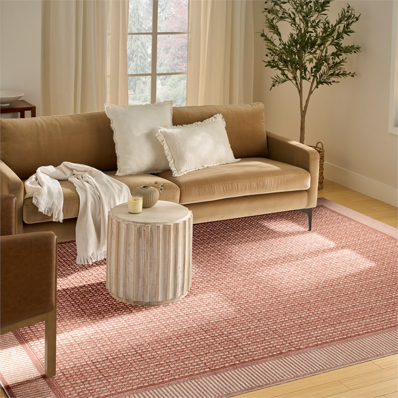 Nourison Home Nordic 8' x 10' Polyester Brick Ivory Area Rug