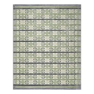 Nourison Home Nordic 8' x 10' Polyester Green Blue Area Rug