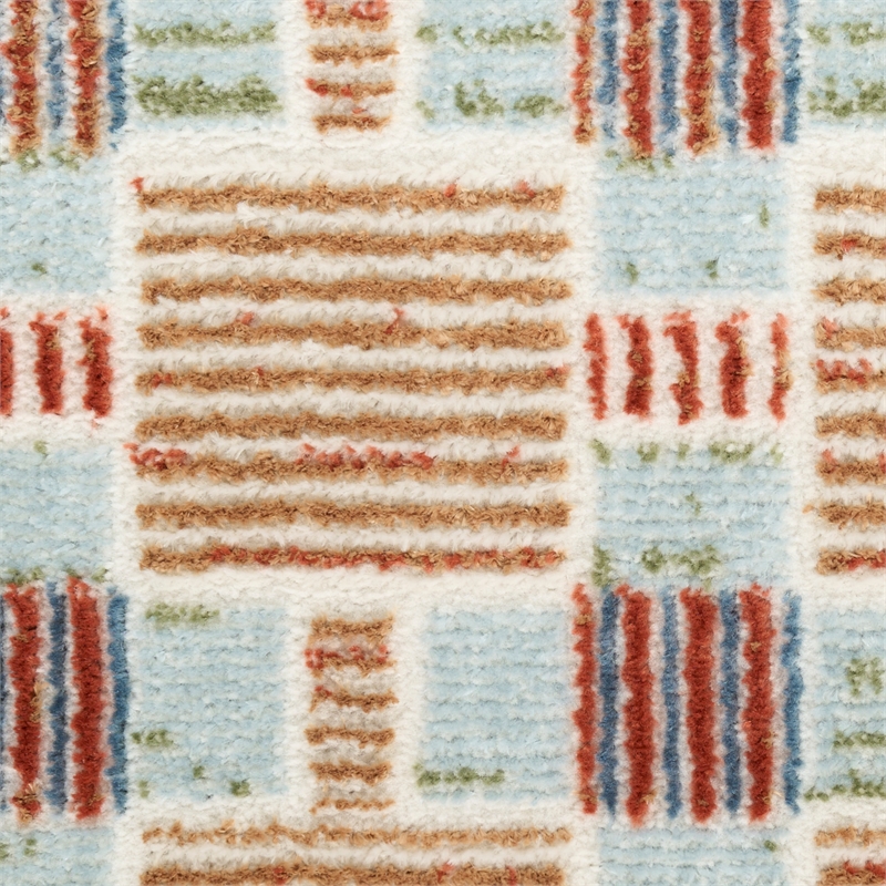 Nourison Home Nordic 4' x 6' PolyesterRust Multicolor Area Rug