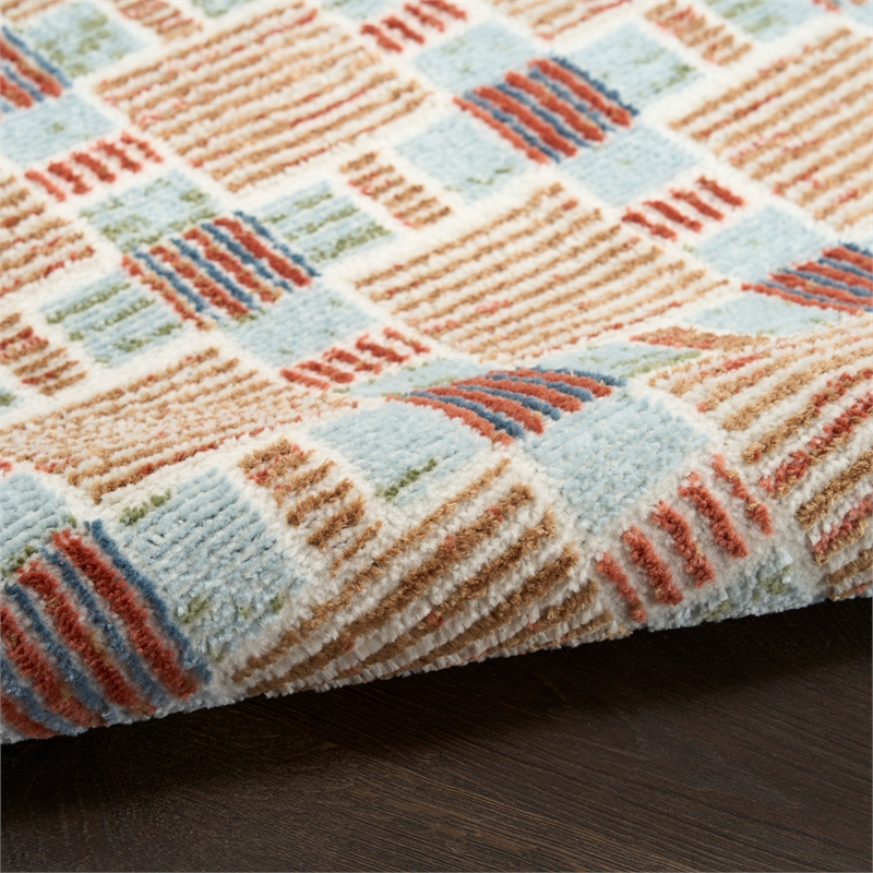 Nourison Home Nordic 4' x 6' PolyesterRust Multicolor Area Rug