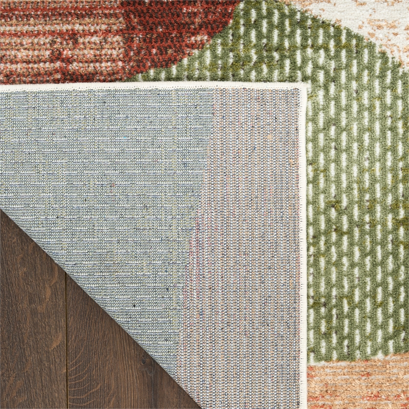 Nourison Home Nordic 8' x 10' Polyester Beige Multicolor Area Rug