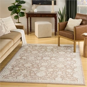 Nourison Home Isla 5' x 7' Polyester Mocha Area Rug