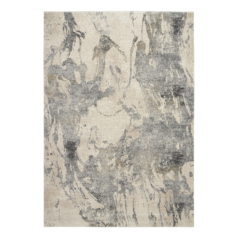 Nourison Fusion FSS16 Beige and Grey 10'x13' Fabric Oversized Rug