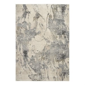 Nourison Fusion FSS16 Beige and Grey 10'x13' Fabric Oversized Rug