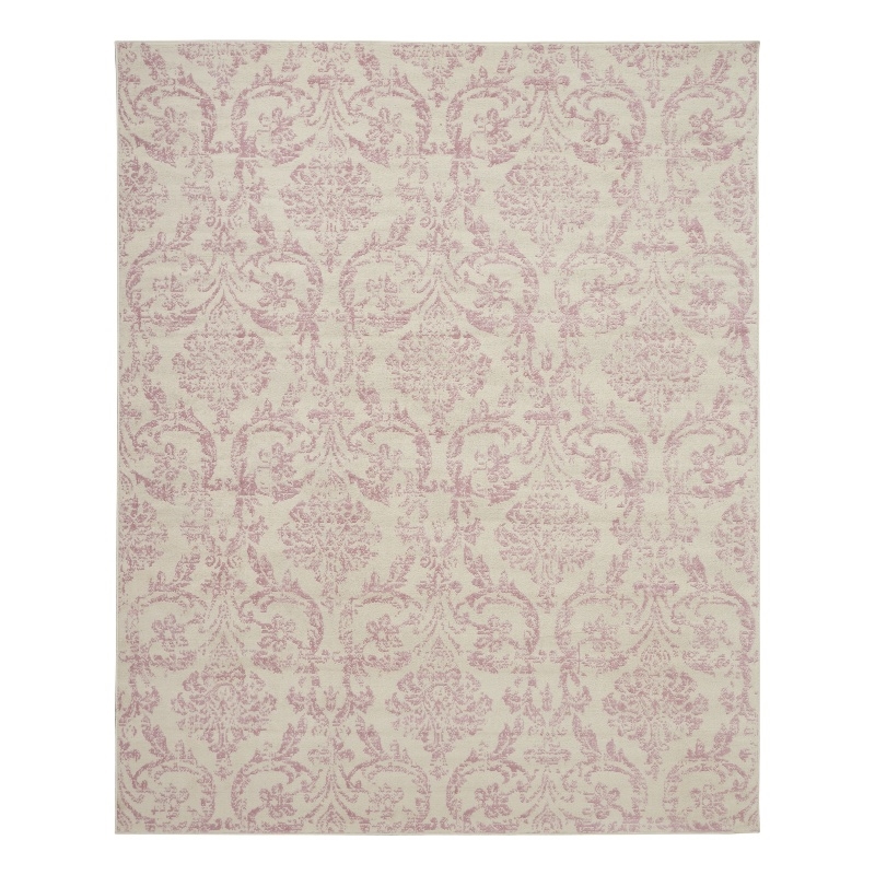 Nourison Home Jubilant 9' x 12' Fabric Ivory Pink Area Rug