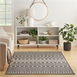 Nourison Positano 6' x 9' Fabric Charcoal Area Rug