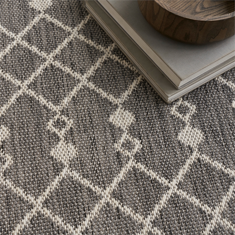 Nourison Positano 6' x 9' Fabric Charcoal Area Rug