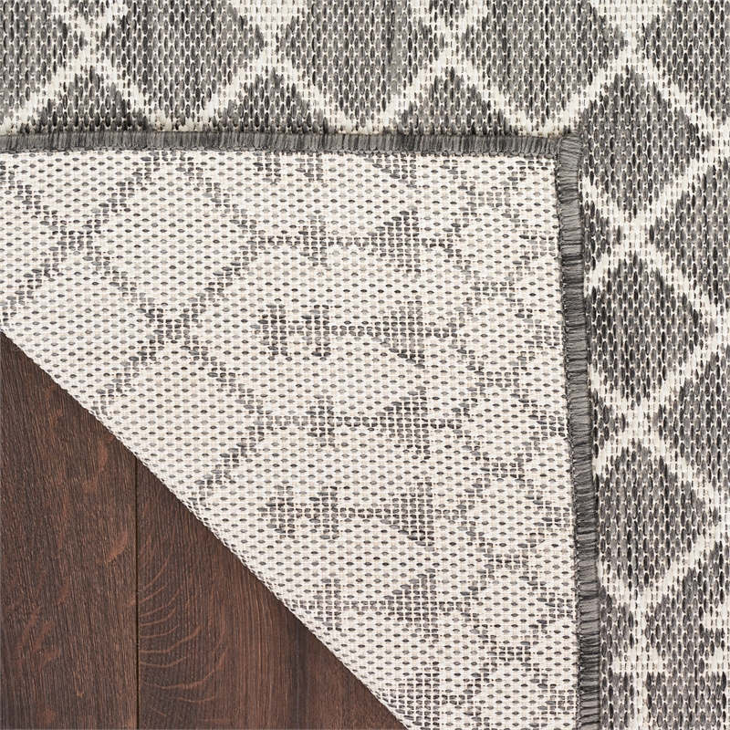 Nourison Positano 6' x 9' Fabric Charcoal Area Rug