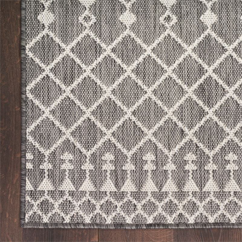 Nourison Positano 6' x 9' Fabric Charcoal Area Rug