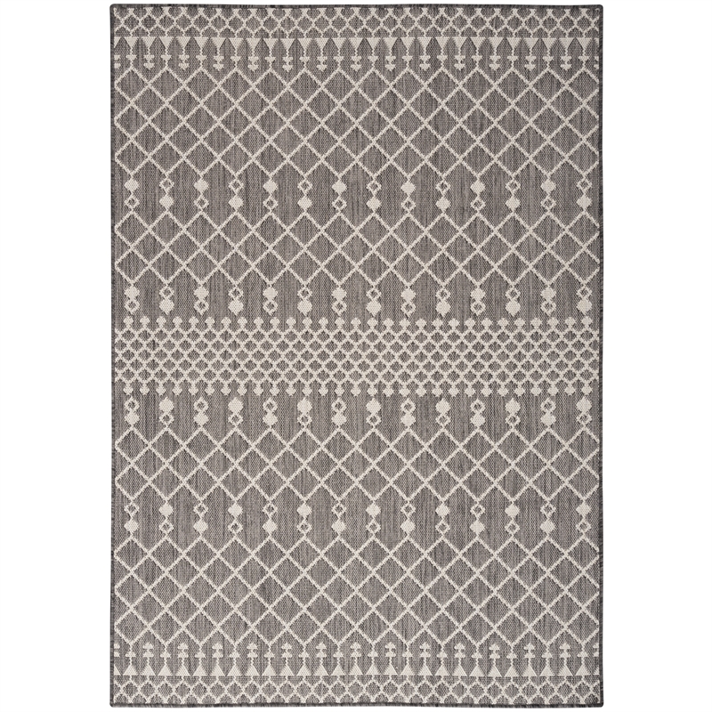 Nourison Positano 6' x 9' Fabric Charcoal Area Rug