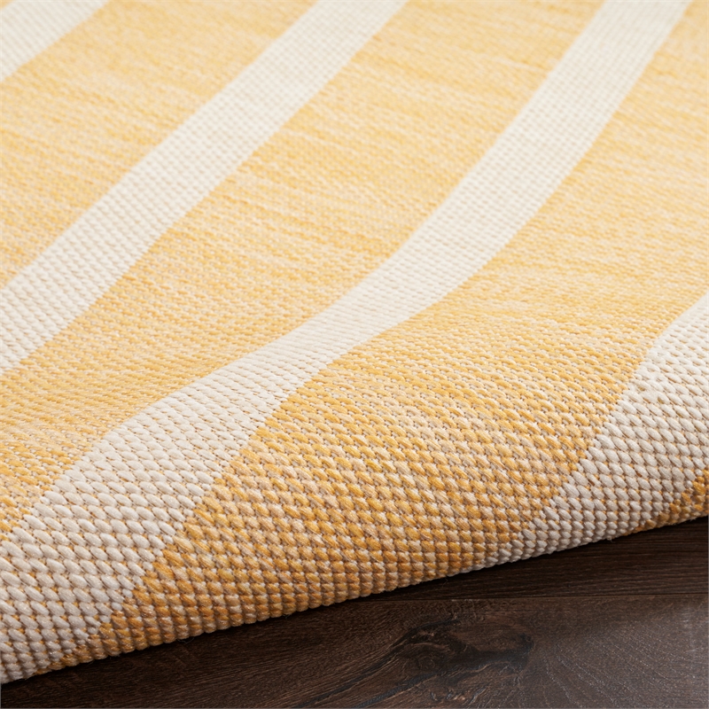 Nourison Positano 9' x 12' Fabric Yelow Ivory Area Rug