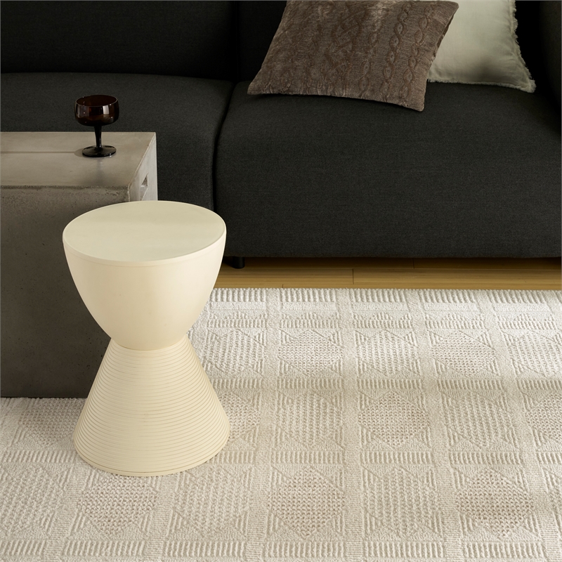 Nourison Home Nordic 8' x 10' PolyesterIvory Beige Area Rug