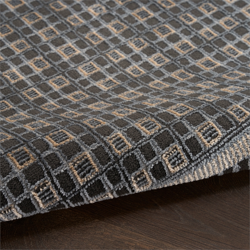 Nourison Home Nordic 8' x 10' PolyesterBlack Taupe Art Deco Area Rug