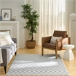 Nourison Home Serenity Home 6' x 9' Polyester Ivory Blue Area Rug