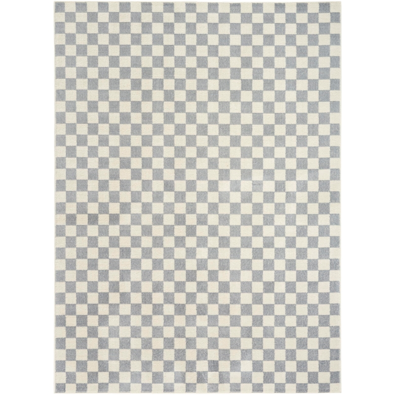 Nourison Home Serenity Home 6' x 9' Polyester Ivory Blue Area Rug