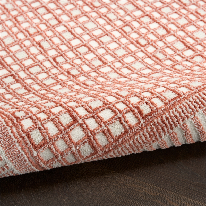 Nourison Home Nordic 4' x 6' Polyester Brick Ivory Area Rug