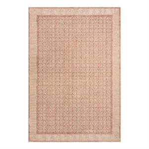 Nourison Home Nordic 4' x 6' Polyester Brick Ivory Area Rug