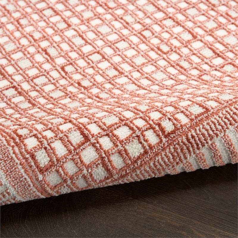 Nourison Home Nordic 5' x 7' Polyester Brick Ivory Area Rug