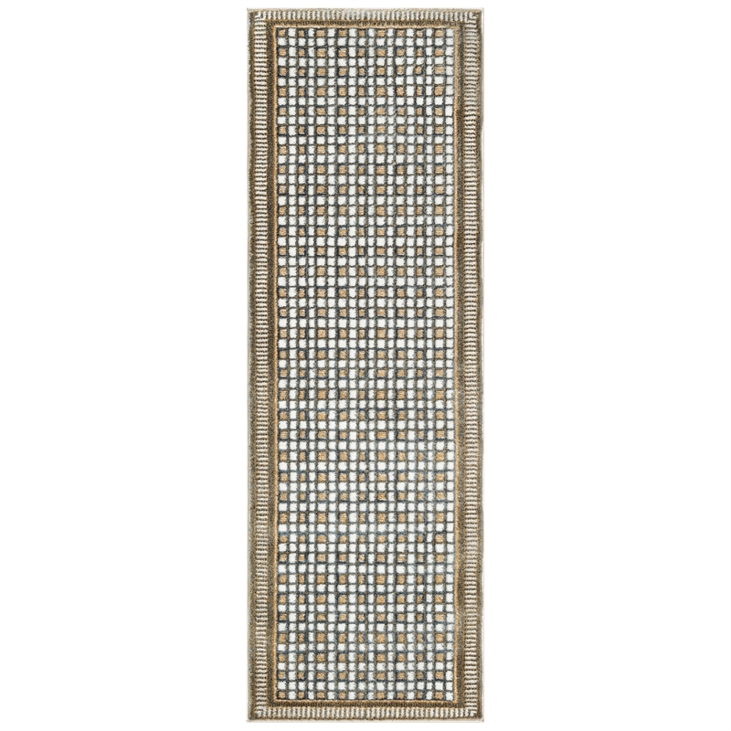 Nourison Home Nordic 6' Runner Polyester Multicolor Area Rug