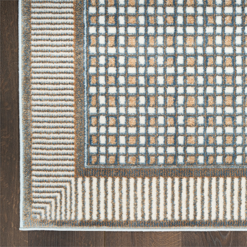 Nourison Home Nordic 6' Runner Polyester Multicolor Area Rug